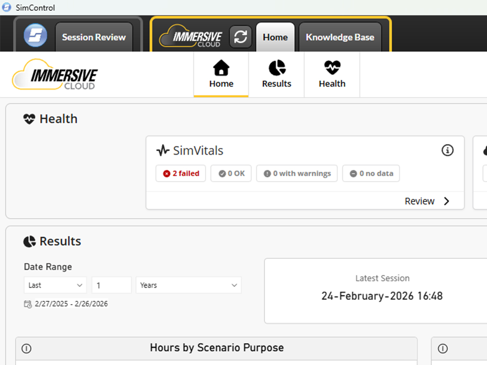 Immersive Cloud - Maintenant dans SimControl